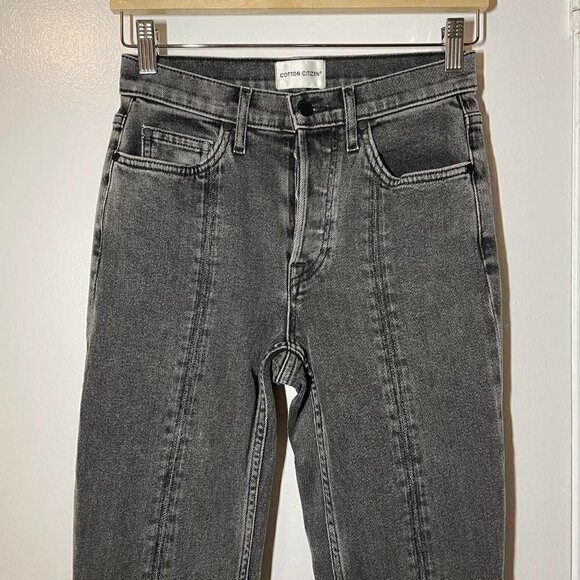 Cotton Citizen Vickie High-rise Split-leg Jeans In Light Grey size 25 - Picture 5 of 9